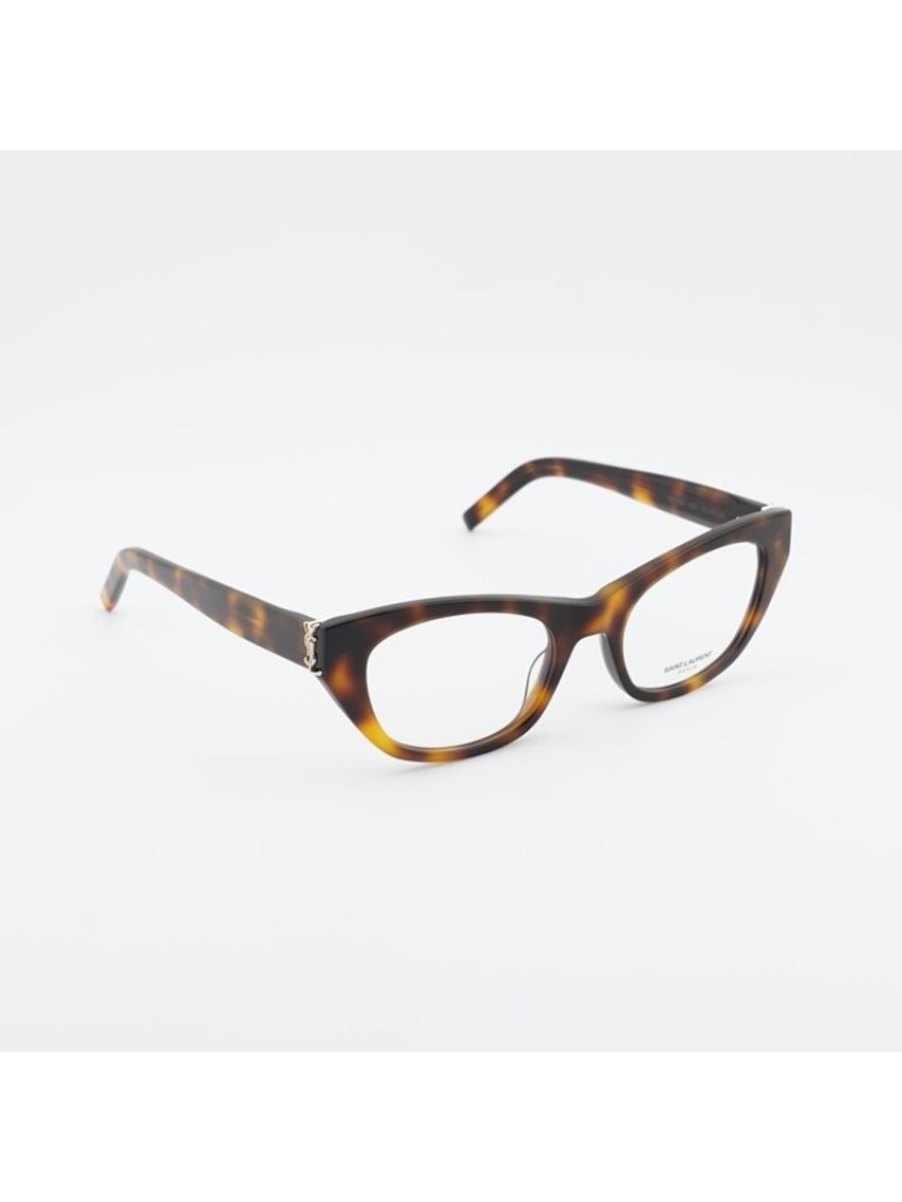 Saint Laurent SLM80 002 Eyeglasses Dark Havana 52mm Cat Eye Frame - Picture 5 of 12